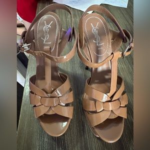 Yves Saint Laurent Tribute T Strap Platform Sandal